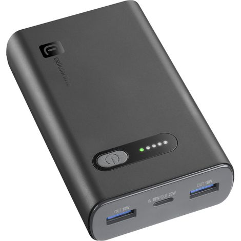 Cellularline PBFAST01PD10000K batería externa Ión de litio 10000 mAh Negro