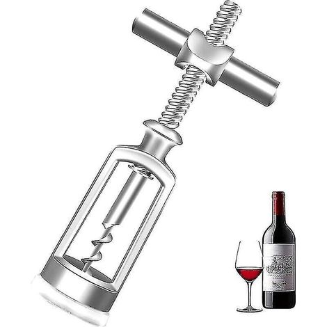 Ouvre-bouteille en alliage de zinc, tire-bouchon cloche, couteau de service en croix d'occasion (1/5)