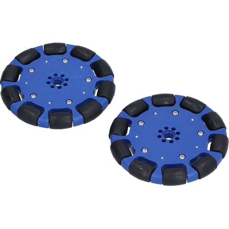 Roue omnidirectionnelle de 100 mm en néoprène, rouleau d'entraînement, pièces détachées pour robots intelligents, trou de 8 mm (1/5)