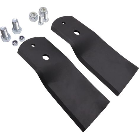 2 x 17 CM Lames de tondeuse + Vis et écrous (Ensemble)