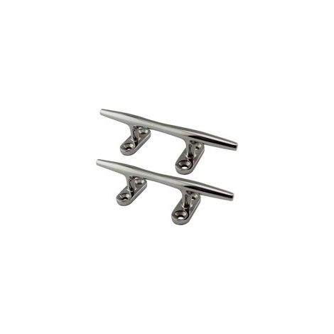 Lot de 2 taquets à base creuse en acier inoxydable 316 de 125 mm pour bateau, quai, corde, crampons à base creuse