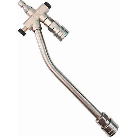Accessoire à double connecteur pour canon à mousse, embout double en acier inoxydable pour nettoyeur haute pression, compatible avec le savon. (1/4)