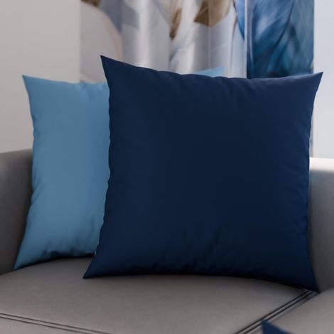 Lot de 2 Taies d'oreiller de Lit 35x35 cm, Housses de Coussin Unies Double Face Bleu Ciel Bleu Nuit, Taie Oreiller 100% Microfibre Hypoallergénique (1/3)