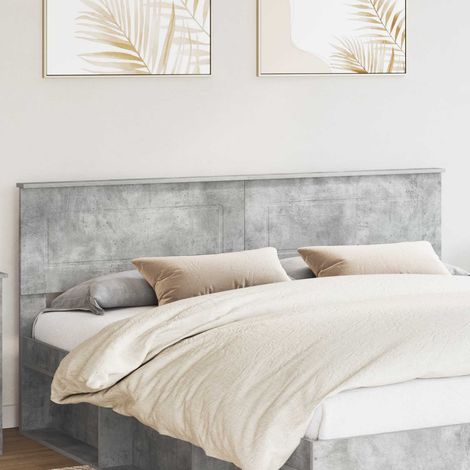 Tête de lit-Panneau de lit Gris béton 180 cm Bois d'ingénierie 667563 (1/5)