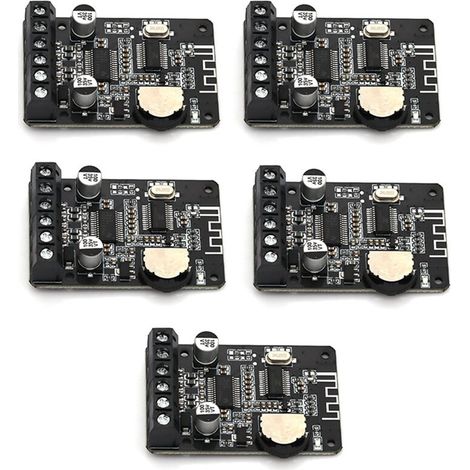 Convient pour 5 modules d'amplificateurs numériques haute puissance XY-P15W, DC12V/24V, stéréo 10W/15W/20W, prend en charge Bluetooth 5.0.