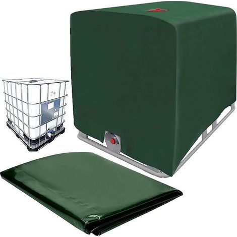 Couvercle de réservoir IBC, couvercle de conteneur vert IBC, bâche verte de réservoir d'eau 1000L, bâche de protection bâche de protection bâche de protection pour conteneur de réservoir IBC réservoir (1/5)