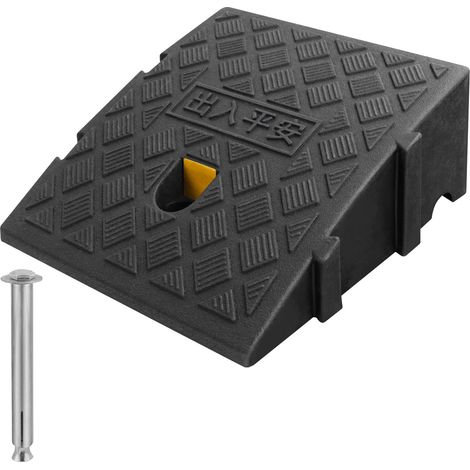 Portable Sidewalk Ramp for Wheelchairs, Scooters, Bikes, Doors and Steps (Black, 25 x 27 x 7 cm) (1/5)