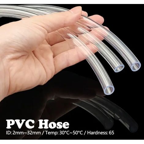 Tuyau d'irrigation transparent en PVC (19 x 24 mm), flexible et durable, étanche, anti-torsion, pour aquarium et pompe à eau. (1/5)
