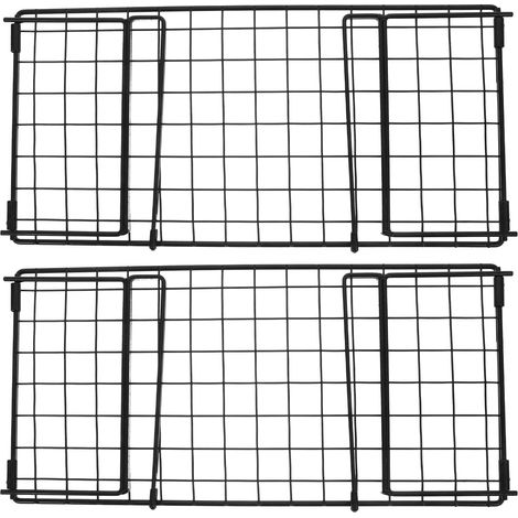Supports de Rangement pour Chaussures Suspendus en Fer Noir 2pcs sans Perçage Installation Suspendue Moderne pour Armoire et Placard Gain de Place (1/5)