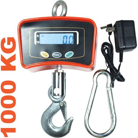 TRADE SHOP - Bilancia Da Gru 1000 Kg Con Gancio Acciaio Inox Bilancia Industriale - (1/4)