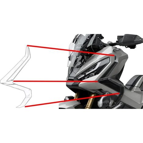 1 set of colors: Black + Red Material: Plastic Suitable for Honda X-ADV 750 2021-202 (1/5)