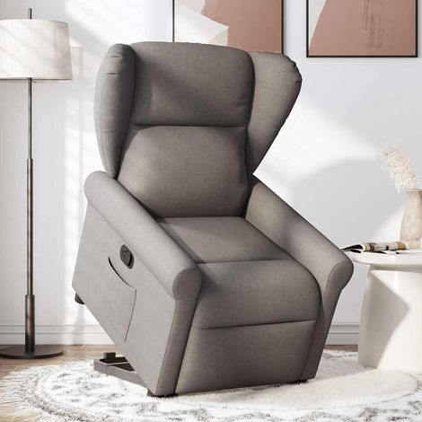 Maison Exclusive - Relaxsessel mit Aufstehhilfe Taupe Stoff