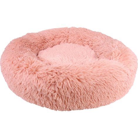 Panier Coussin Peluche "Donut" Rose Ø60cm pour Animaux (1/4)