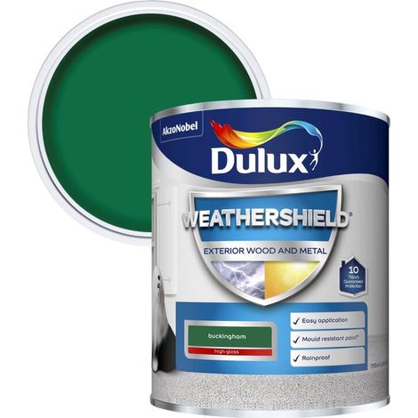 Dulux Weathershield Exterior Gloss Paint - Buckingham - 750ml