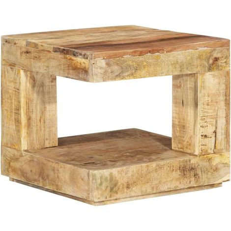 Table basse Table d'appoint pour Salon Chambre - 45x45x40 cm Bois de manguier massif BV556174 - BonneVie (1/5)