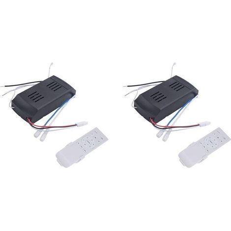 2X Kit de Télécommande de Remplacement pour Ventilateur de Plafond Universel, 50 W, 6 Vitesses et Minuterie, pour Ventilateur de Plafond CC (1/4)