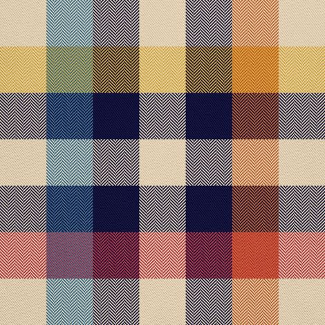Tela decorativa para exteriores Oxford - diseño a cuadros coloridos I DX050 (1/5)