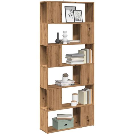 vidaXL Book Cabinet/Room Divider Artisan Oak 80x24x186 cm