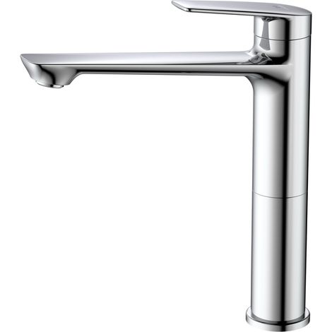 Avapax  Robinet mitigeur pour lavabo sur pied - Chrome brillant - Corps en laiton - Douchette en céramique 35 mm - Collection Trixan (1/2)