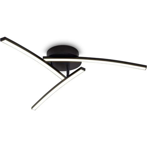 Plafonnier LED 15W I 3000K blanc chaud I noir I 1650 lumen