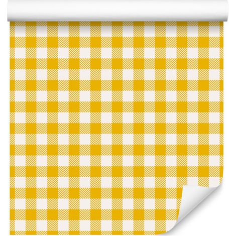 Tapetenstoffmuster Creme, Gelb, Weiß und Gold 50x1000 cm (1/5)