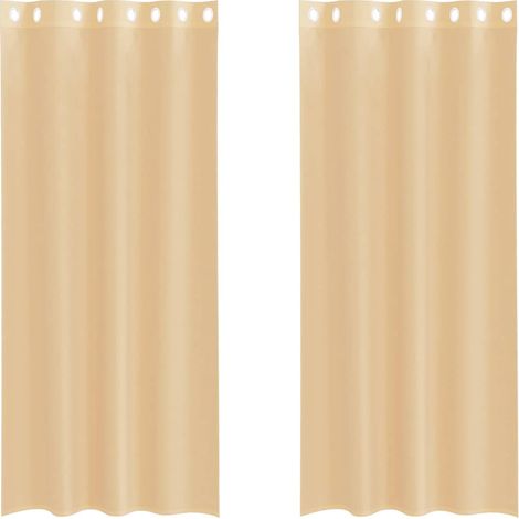 Maison Exclusive - Tende in Voile con Occhielli 2 pz Sabbia