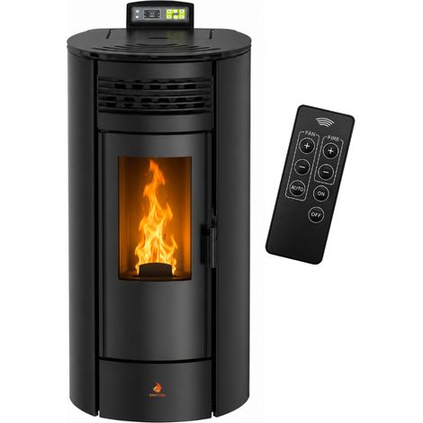 Poêle à granulés Étanche FLORA 14 kW + télécommande - (1/5)