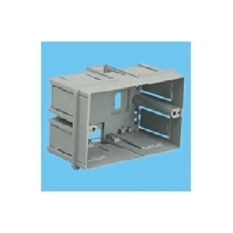 Kasten für leuchten mit 3 modulen, 83,5 mm achsabstand, 57 mm tiefe, für ta-n/alu b-kanäle und una- und bis-säulen. rechteckige box, geeignet für 60 mm hohe kanäle und aluminiumsäulen. bei 80 mm hohen (1/2)