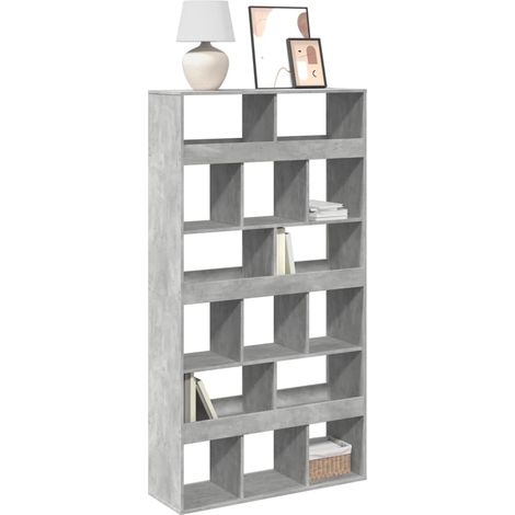 Bücherregal Betongrau 100x33x187,5 cm Holzwerkstoff