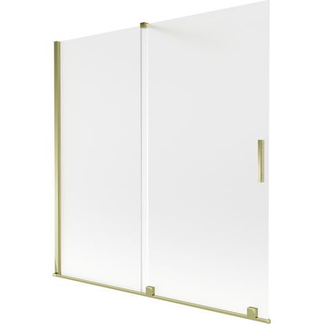 Mexen Velar Duschabtrennung 2-flügelig, 160 x 150 cm, satiniert, gold - 896-160-000-31-50 (1/2)