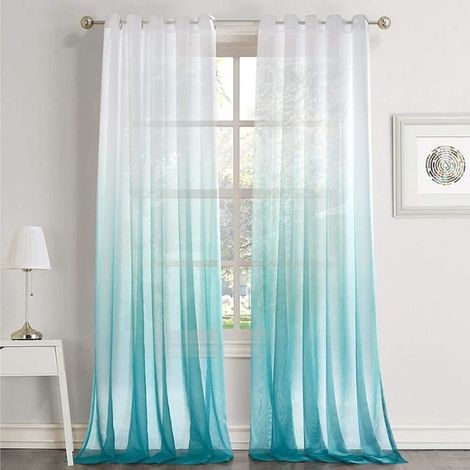 Voilage dégradé - ZGEER - 140x225cm - Œillets - 100% polyester - Intérieur (1/4)