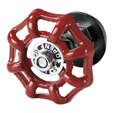 Dolle Absperrventil für Pipe-Regalsystem 20 mm (3/4) rot/schwarz