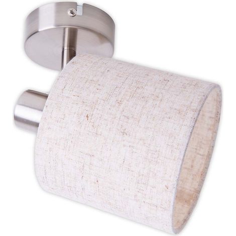 Applique murale applique salon luminaire 1 flamme naturel E14 textile H 19 cm