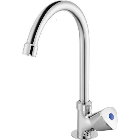 Miscelatore per lavello cucina per acqua fredda o mista con bocca girevole finitura cromo (1/5)