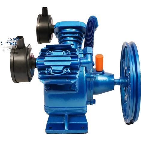 Tête de pompe de compresseur d'air, puissance moteur de 1,5 kW, pression de 8 bars, vitesse de 1000 tr/min, dimensions 342636 cm, poids 13,4 kg (1/5)