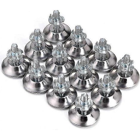 12 pieds de réglage pour meubles, pieds de meubles réglables, vis de réglage, adaptés aux chaises et aux tables. (1/5)
