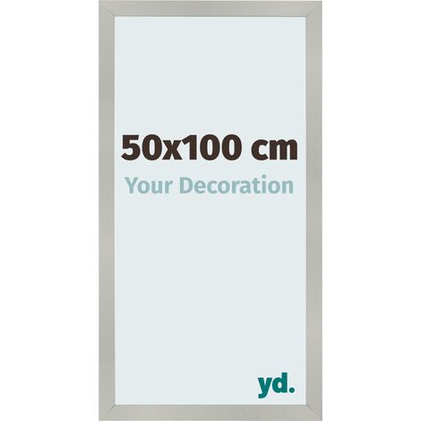 yd. - Cadre photo 50x100 - Argent Mat - MDF - Bologna (1/5)