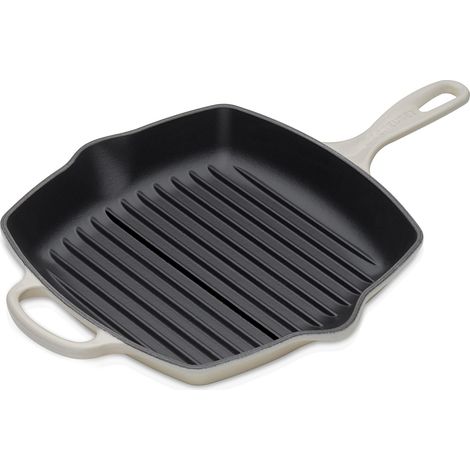 Le Creuset Bistecchiera Skillet quadrata Evolution in ghisa vetrificata, 26 cm, Meringue, 20183267160422 (1/5)
