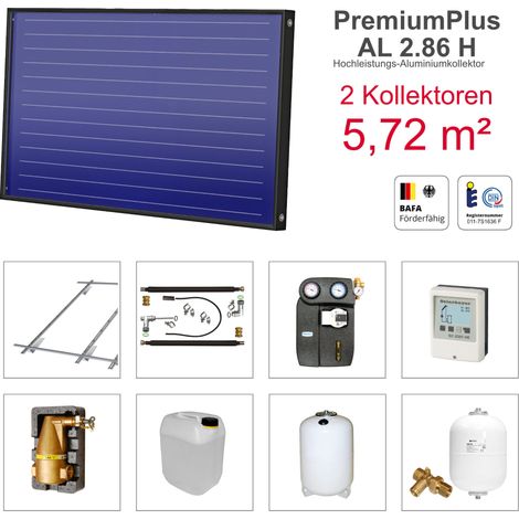 Solarbayer PremiumPlusAL Solarpaket H2 Biber Bruttofläche 5,72 m² horizontal (1/5)