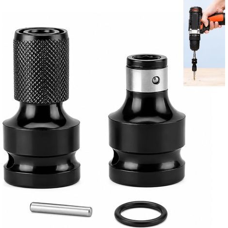 2 Pièces Adaptateur 1/2 à 1/4 Clé à Chocs, Porte-Embout Carré 1/2 vers 1/4, Convertisseur Douille Réducteur Embout, Adaptateur Cliquet Tournevis, Outils Robustes Acier Haute Résistance pour DIY Auto (1/5)