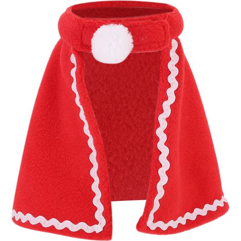 Manteau rouge pour chien et chat, Costume doux, vêtements de noël pour lapin, cochon d'inde. (1/5)