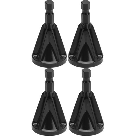 Outil à Chanfreiner 4 Pièces avec Fraise en Carbure pour Ébavurage, Queue Hexagonale Noire