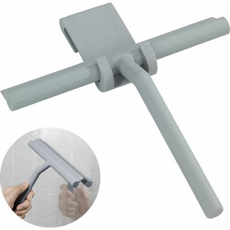 Tergivetro per doccia, tergivetro per vetri con lama in silicone e gancio di supporto per bagno / cucina / vetri auto / specchi / porte / piastrelle (1/5)