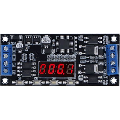 Module Minuterie Déclencheur 2 Voies Noir Multifonctionnel Interrupteur Temporisé Réglable DC7-30V (1/5)