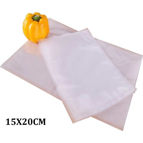 Trade Shop - 50 Sacchetti Sottovuoto Buste 15 X 20 Cm Per Alimenti Cibo Salva Freschezza -
