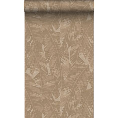 papier peint feuilles de bananier marron beige - Origin Wallcoverings (1/5)