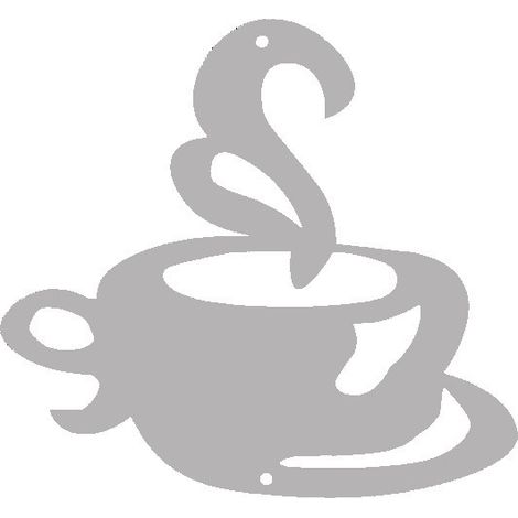 Anhänger, durchbrochenes Design, Kaffeetasse, Größe