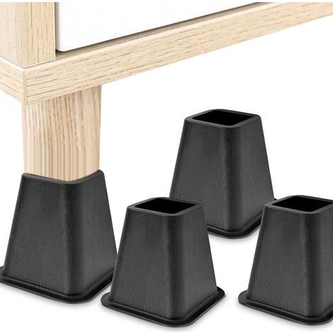 4 rialzi per gambe del letto, rialzi per mobili, rialzi a forma di piedi di elefante per letto, tavolo, sedia e divano, portata 500 kg (1/5)