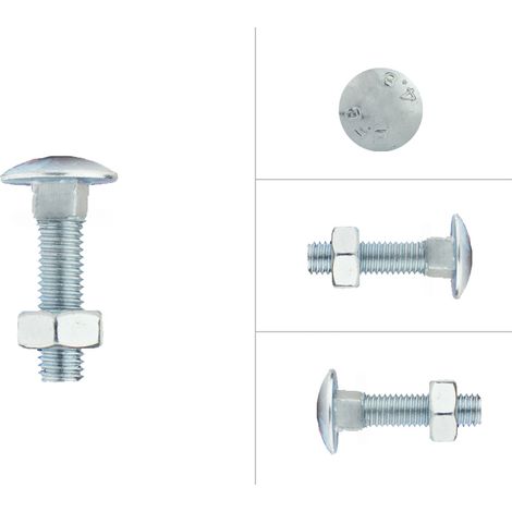 Schlossschrauben Verzinkt M10 x 40 mm - 100 Stück