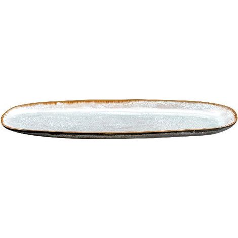 Shadow Aqua – Großer ovaler Teller 35,5 x 14 cm (2 Stück)